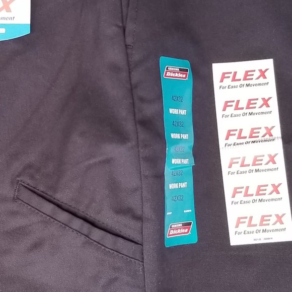 Dickies Work Pant Relaxed Fit Mens 42 X 32 Black Flex Straight Leg Pants NWT - Picture 9 of 11